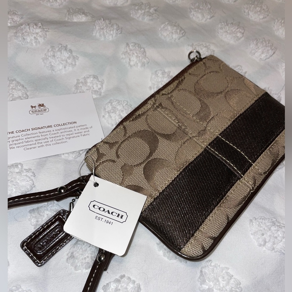 NWT Coach Brown C Wristlet